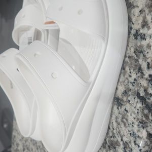 CROCS Crush Platform 7 Men 9 Women Slide Sandal Slip On Iconic Comfort Two Strap